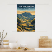 Tafelberg Südafrika Ikonisches Kapstadt Poster (Küche)