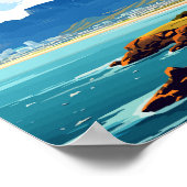 Tafelberg Südafrika Jahrgangsort Poster (Ecke)