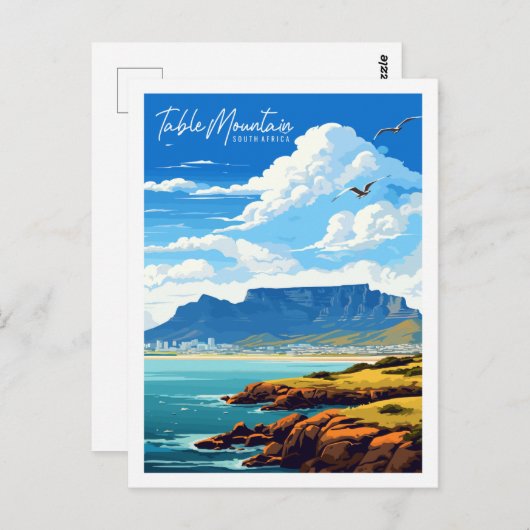 Tafelberg Südafrika Jahrgangsort Postkarte (Vorne/Hinten)