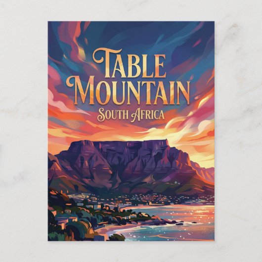 Tafelberg Südafrika Postkarte (Vorderseite)