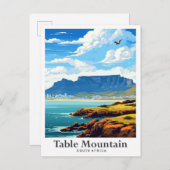 Tafelberg Südafrika Reisevorführung Postkarte (Vorne/Hinten)