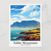Tafelberg Südafrika Reisevorführung Postkarte (Vorderseite)