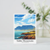 Tafelberg Südafrika Reisevorführung Postkarte (Stehend Vorderseite)