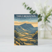 Tafelberg Südafrika Vintage Postkarte (Stehend Vorderseite)