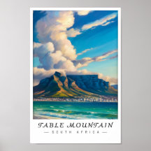 Tafelberg Südafrika Wandkunst, Kapstadt Po