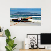 Tafelberg- und Fischerboote, Kapstadt, RSA Poster (Heimbüro)