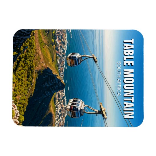 Tafelberge Ariel Cableway Südafrika Magnet (Horizontal)