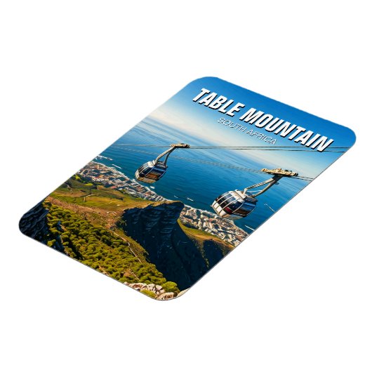 Tafelberge Ariel Cableway Südafrika Magnet (Linke Seite)