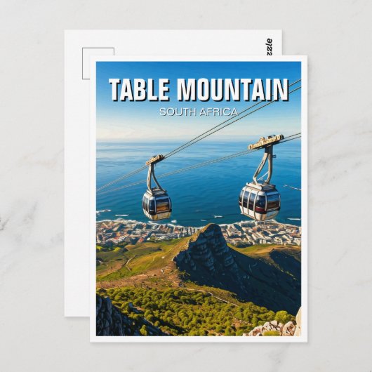 Tafelberge Ariel Cableway Südafrika Postkarte (Vorne/Hinten)