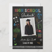 Tafelbild-Abitur-Foto Einladung (Vorderseite)