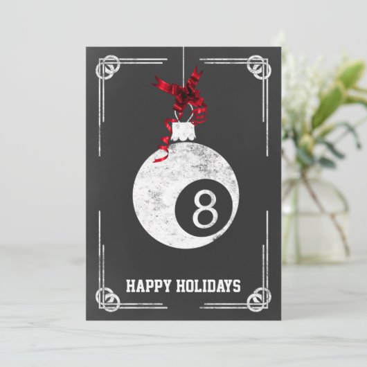 Tafelbillard Weihnachtskarten Feiertagskarte (Stehend Vorderseite)