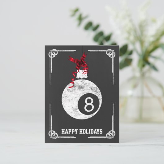 Tafelbillard Weihnachtskarten Feiertagspostkarte (Stehend Vorderseite)