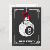 Tafelbillard Weihnachtskarten Feiertagspostkarte (Vorne/Hinten)
