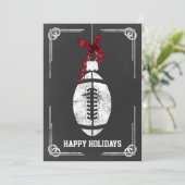 Tafelfußballspieler Weihnachtskarten Feiertagskarte (Stehend Vorderseite)