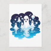 Tafelgeister zu Halloween Postkarte (Vorderseite)