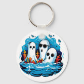 Tafelgeister zu Halloween Schlüsselanhänger (Vorderseite)