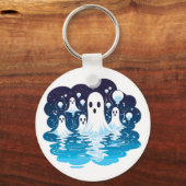 Tafelgeister zu Halloween Schlüsselanhänger (Vorderseite)