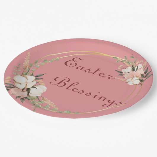 Tafelgeschirr für das Ostersegeln Pappteller (Schrägansicht)