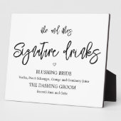 Tafelgetränkeschild Tabletop Plaque mit Easel Fotoplatte (Seite)