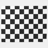 Tafelherzen in Schwarz und Weiß Fleecedecke (Vorderseite (Horizontal))