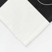 Tafelherzen in Schwarz und Weiß Fleecedecke (Ecke)