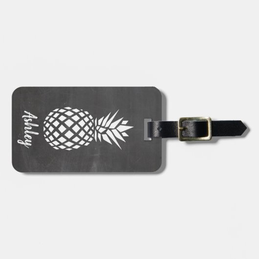 Tafelhintergrund des Ananas-Gepäckanhängers | Gepäckanhänger (Vorderseite horizontal)