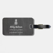 Tafelhintergrund des Ananas-Gepäckanhängers | Gepäckanhänger (Rückseite horizontal)