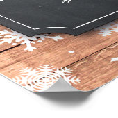 Tafelhochzeitplakat - Winterschneeflocken Poster (Ecke)