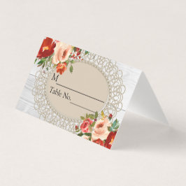 Tafelkarte aus weißem Holz