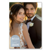 Tafelkarte "Coastwiadow Chic Childhood Pic" Tischnummer (Rückseite)