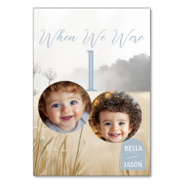 Tafelkarte "Coastwiadow Chic Childhood Pic" Tischnummer