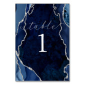 Tafelkarte für Schiffe, Marmor und Silber Tischnummer (Rückseite)