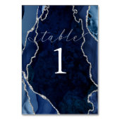 Tafelkarte für Schiffe, Marmor und Silber Tischnummer (Vorderseite)