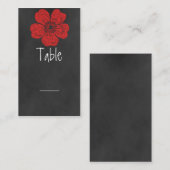 Tafelkarte für wild lebende Rote Rosen Platzkarte (Vorne/Hinten)