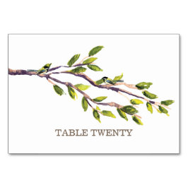 Tafelkarte mit Pinselspitzen Tischnummer