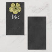 Tafelkarte mit Wilden Gelben Rosen Platzkarte (Vorne/Hinten)