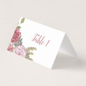 Tafelkarten für Aquarellfarben-Rose (Rückseite)