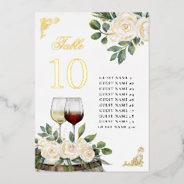 Tafelkarten für Blumenweine Folieneinladung