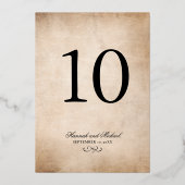 Tafelkarten für Blumenweine Folieneinladung (Rückseite)