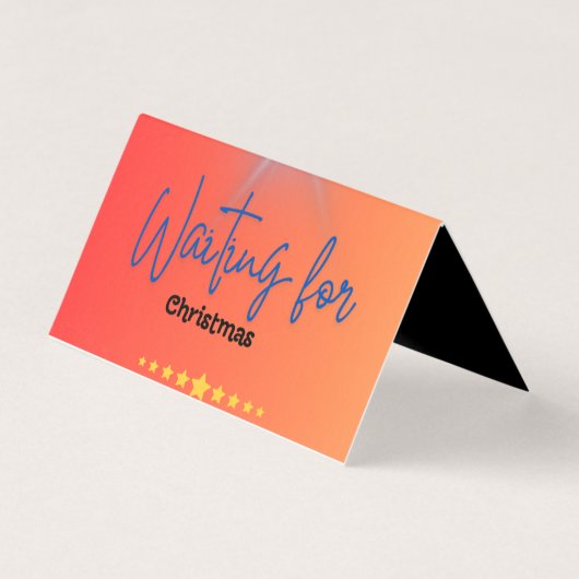 Tafelkarten für Weihnachten (Rückseite)