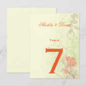 Tafelkarten mit Limonen Blume der abstrakten Koral Postkarte (Vorne/Hinten)