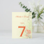 Tafelkarten mit Limonen Blume der abstrakten Koral Postkarte (Stehend Vorderseite)