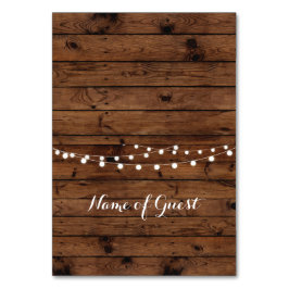 Tafelkarten Name des Hochzeitsplatzes Tischnummer