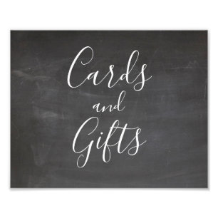 Tafelkarten und Geschenke Schild. Moderne Hochzeit Fotodruck