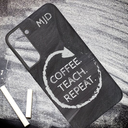 Tafelkartentee Wiederholung Monogramm Samsung Galaxy Hülle