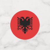 Tafelkonfetti mit der Flagge Albaniens Konfetti (Klein Vorderseite)