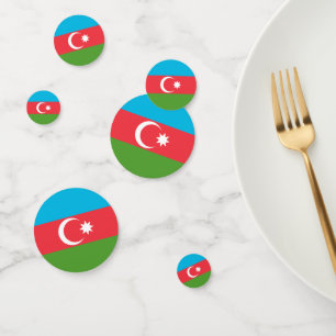 Tafelkonfetti mit der Flagge Aserbaidschans Konfetti