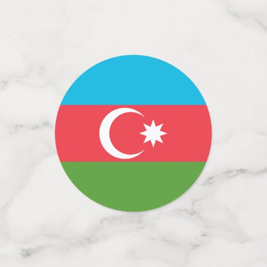 Tafelkonfetti mit der Flagge Aserbaidschans Konfetti (Klein Vorderseite)