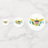 Tafelkonfetti mit der Flagge der Jungfrauen Konfetti (Rückseiten)