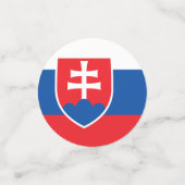 Tafelkonfetti mit der Flagge der Slowakei Konfetti (Klein Vorderseite)